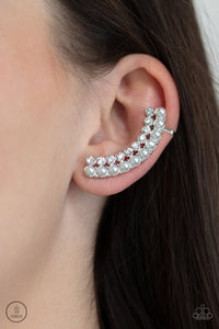 Paparazzi Doubled Down On Dazzle - White Earrings