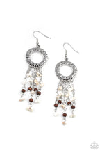 Load image into Gallery viewer, Paparazzi Primal Prestige - White Earrings
