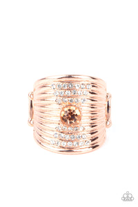 Paparazzi Crystal Corsets - Copper Ring