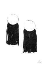 Load image into Gallery viewer, Paparazzi Flauntable Fringe - Black Earring
