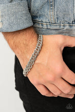 Load image into Gallery viewer, Paparazzi On The Up and UPPERCUT - Silver Bracelet
