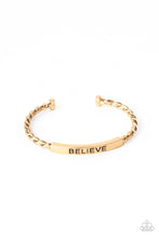 Load image into Gallery viewer, Paparazzi Keep Calm and Believe - Gold Bracelet
