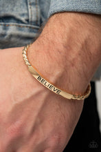 Load image into Gallery viewer, Paparazzi Keep Calm and Believe - Gold Bracelet
