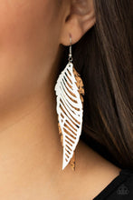 Load image into Gallery viewer, Paparazzi WINGING Off The Hook - White Earrings
