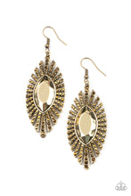 Load image into Gallery viewer, Paparazzi Who Is The FIERCEST Of Them All - Brass Earring
