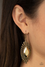 Load image into Gallery viewer, Paparazzi Who Is The FIERCEST Of Them All - Brass Earring
