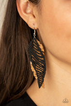 Load image into Gallery viewer, Paparazzi WINGING Off The Hook - Black Earring
