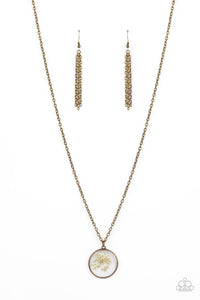 Paparazzi Tea Party Tease - Brass Necklace