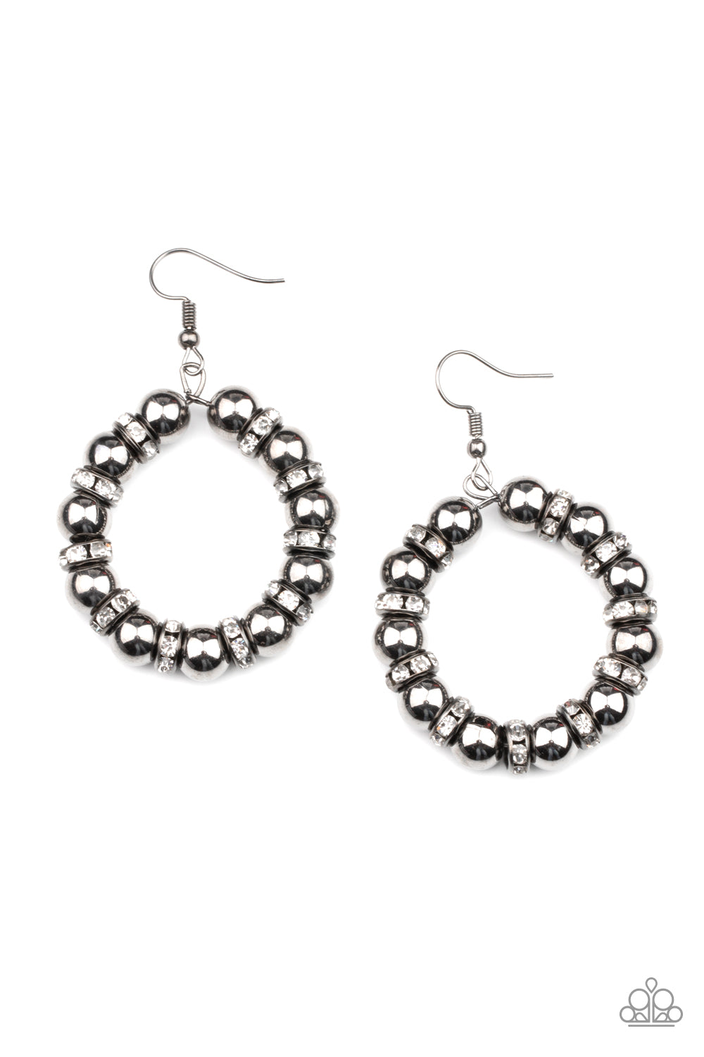Paparazzi Cosmic Halo - Black Earrings