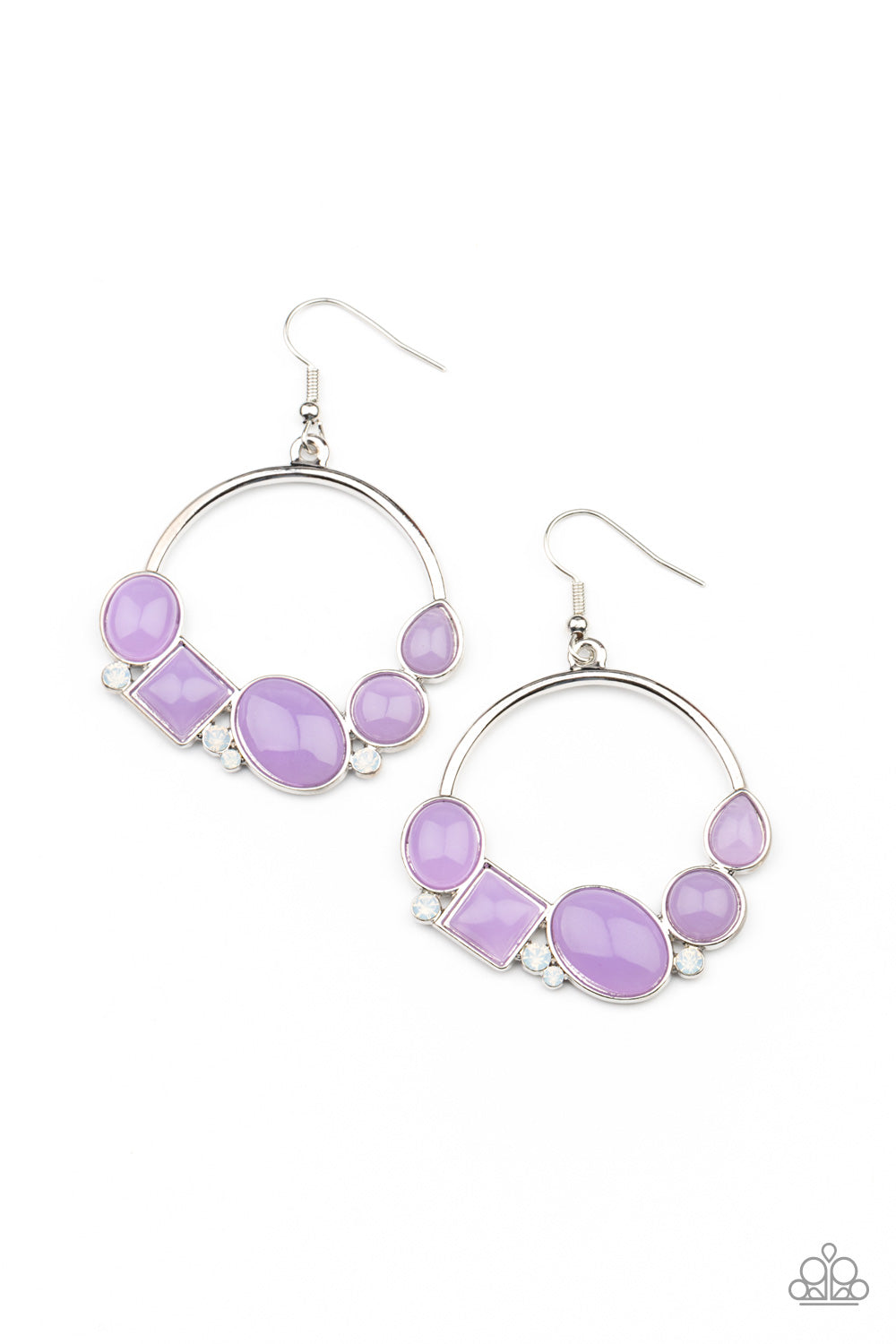 Paparazzi Beautifully Bubblicious - Purple Earring