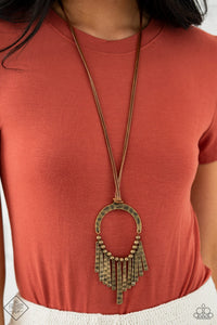 Paparazzi You Wouldnt FLARE! - Brass Necklace