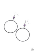 Load image into Gallery viewer, Paparazzi Work That Circuit - Purple Earrings
