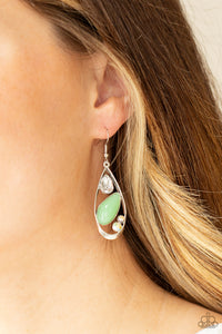 Paparazzi Harmonious Harbors - Green Earring