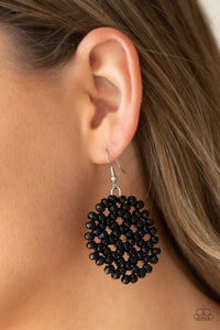 Paparazzi Summer Escapade - Black Earring