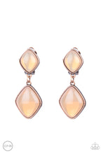 Load image into Gallery viewer, Paparazzi Double Dipping Diamonds - Copper Earring
