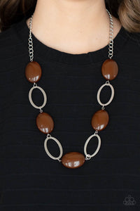 Paparazzi Beachside Boardwalk - Brown Necklace
