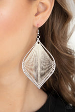 Load image into Gallery viewer, Paparazzi String Theory - White Earrings

