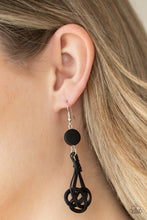 Load image into Gallery viewer, Paparazzi Twisted Torrents - Black Earring
