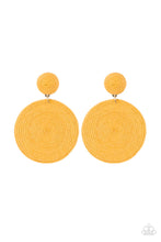 Load image into Gallery viewer, Paparazzi Circulate The Room - Yellow Earrings
