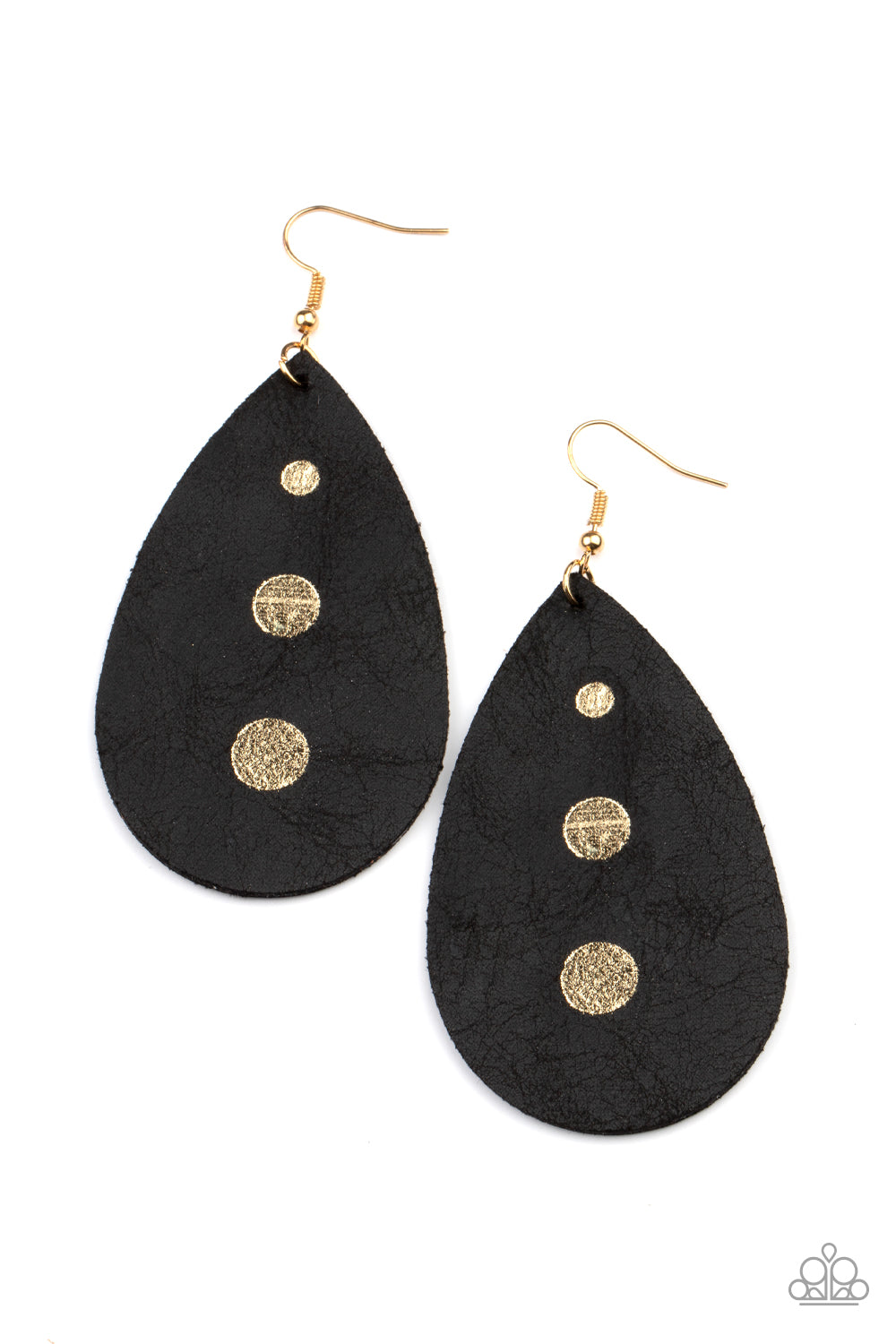 Paparazzi Rustic Torrent - Black Earring