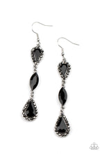 Load image into Gallery viewer, Paparazzi Test of TIMELESS - Black Earring
