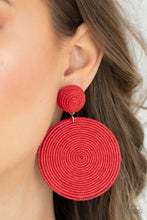 Load image into Gallery viewer, Paparazzi Circulate The Room - Red Earring
