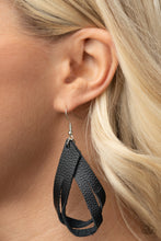 Load image into Gallery viewer, Paparazzi Thats A STRAP - Black Earring
