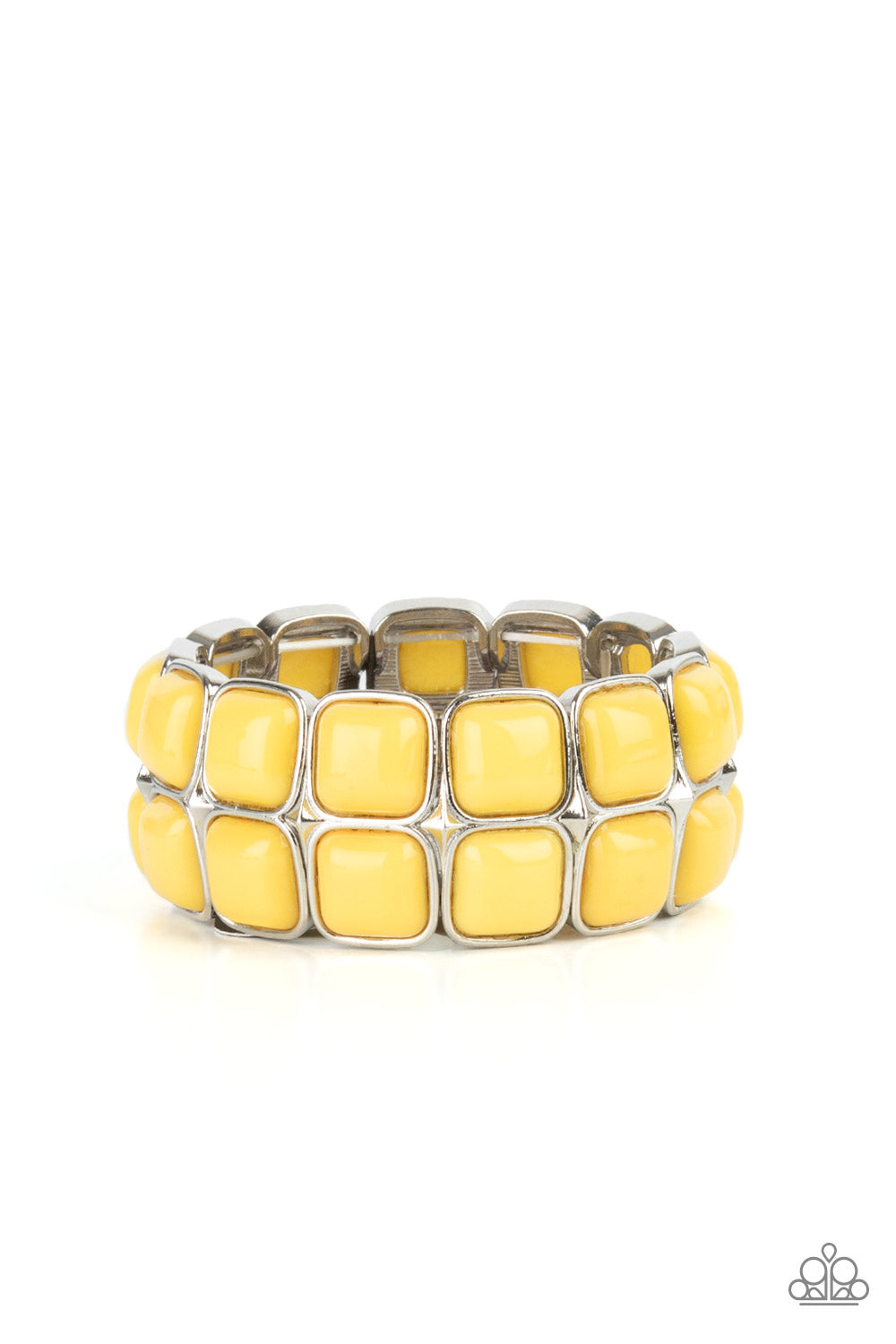 Paparazzi Double The DIVA-ttitude - Yellow Bracelet