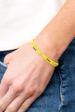 Load image into Gallery viewer, Paparazzi Basecamp Boyfriend - Yellow Bracelet
