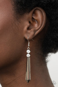 Paparazzi Sparkle Stream - White Earrings
