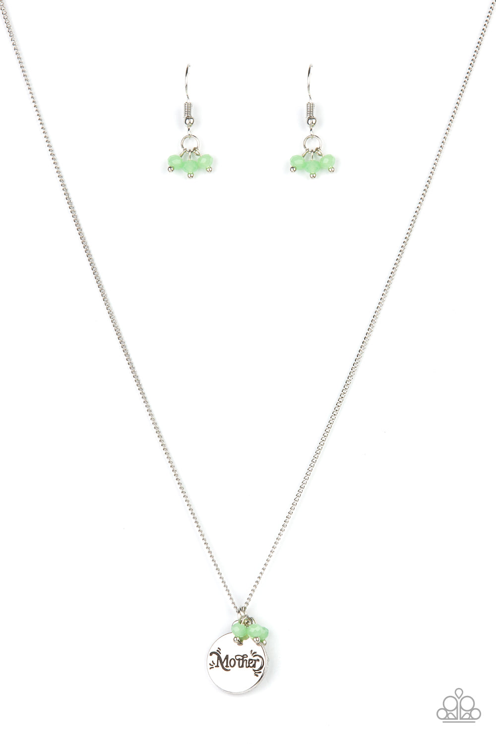 Paparazzi Warm My Heart - Green Necklace