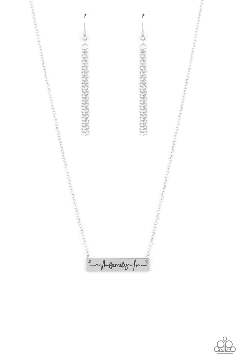 Paparazzi Living The Mom Life - Silver Necklace