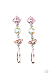 Paparazzi Rock Candy Elegance - Pink Earrings