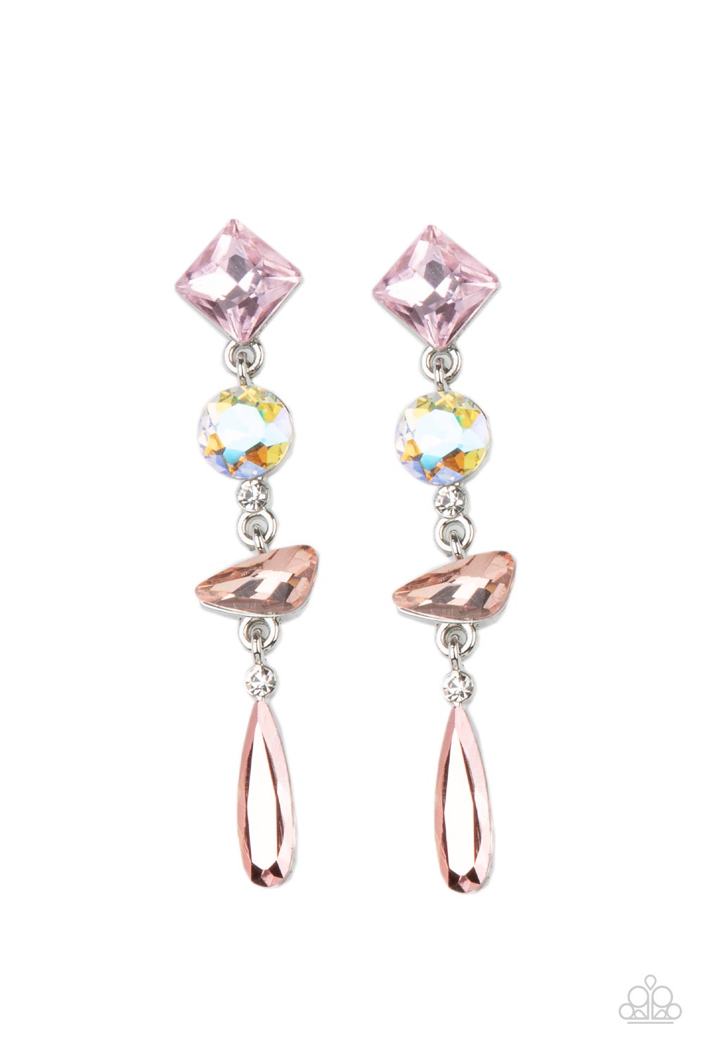 Paparazzi Rock Candy Elegance - Pink Earrings