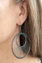 Load image into Gallery viewer, Paparazzi Artisan Applique - Black Earrings

