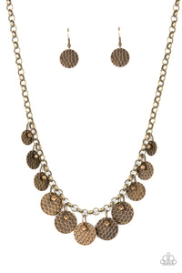 Paparazzi Delightfully Dappled - Brass Necklace