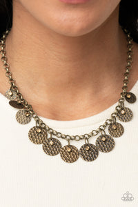 Paparazzi Delightfully Dappled - Brass Necklace