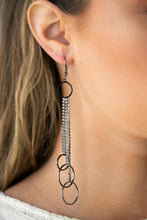 Load image into Gallery viewer, Paparazzi Demurely Dazzling - Black Earring
