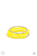 Load image into Gallery viewer, Paparazzi Vacay Vagabond - Yellow Bracelet
