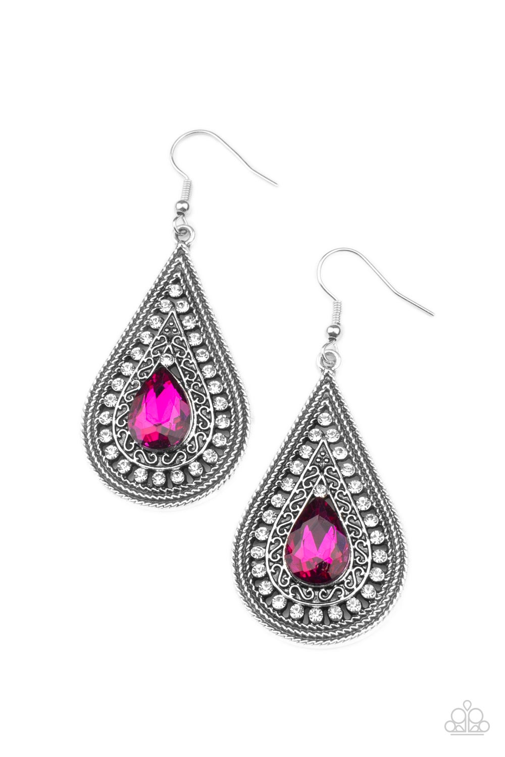 Paparazzi Metro Masquerade - Pink Earrings