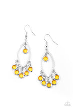 Load image into Gallery viewer, Paparazzi Glassy Grotto - Yellow Earring

