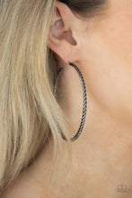 Load image into Gallery viewer, Paparazzi Resist The Twist - Black Earring
