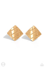 Load image into Gallery viewer, Paparazzi PLAID and Simple - Gold Earrings
