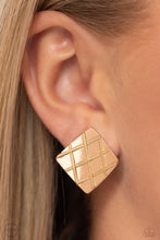 Load image into Gallery viewer, Paparazzi PLAID and Simple - Gold Earrings
