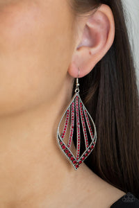 Paparazzi Showcase Sparkle - Red Earring