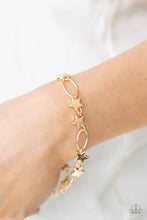 Load image into Gallery viewer, Paparazzi Stars and Sparks - Gold Bracelet
