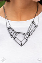 Load image into Gallery viewer, Paparazzi 3-D Drama - Black Necklace
