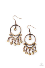 Load image into Gallery viewer, Paparazzi Cosmic Chandeliers - Copper Earring

