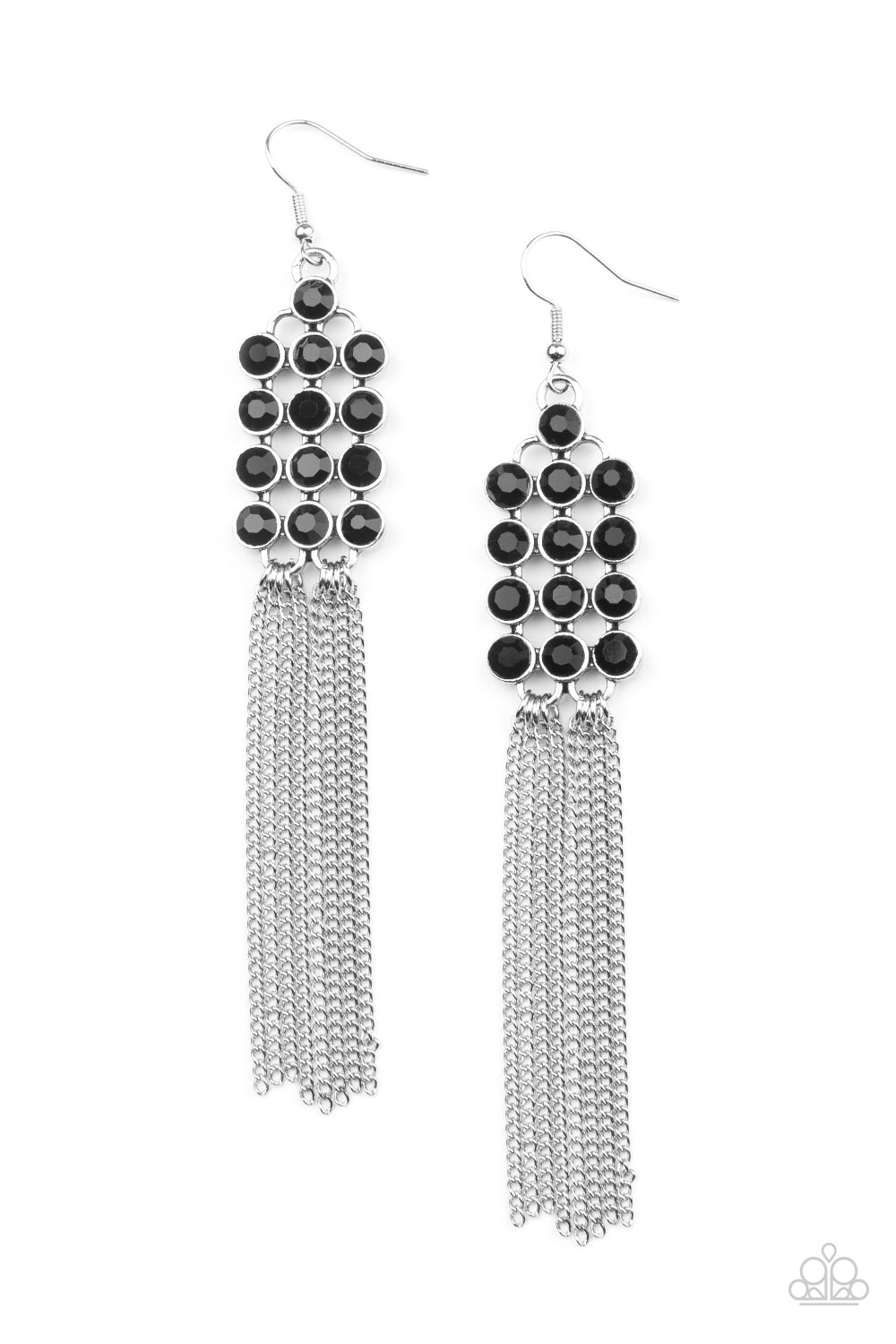 Paparazzi Tasteful Tassel - Black Earring