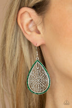 Load image into Gallery viewer, Paparazzi Fleur de Fantasy - Green Earrings
